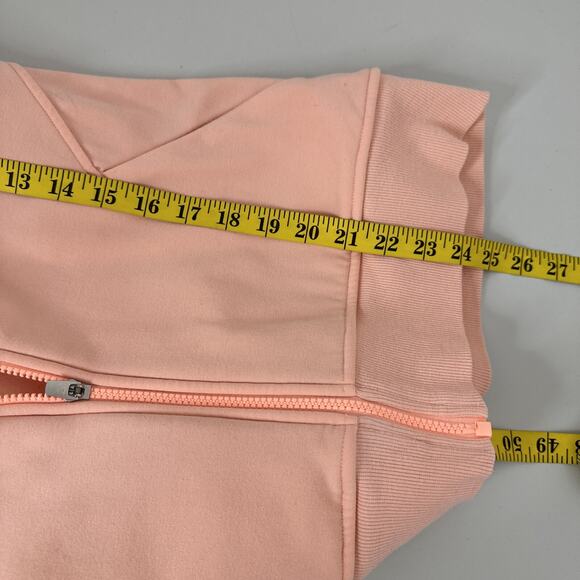 Athleta Sweatshirt Womens Medium Orange Triumph Sweater Athleisure Zip Jacket - Picture 11 of 12